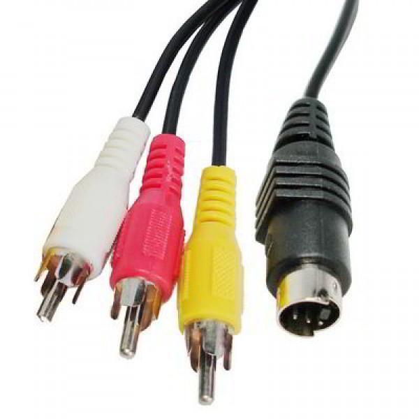 S-VIDEO MALE & 3 X RCA MALE TO S-VIDEO MALE & 3 X RCA MALE EXTENSION ...